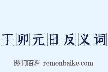丁卯元日反义词是什么意思的图片